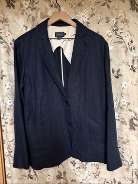 Pendleton Navy Birch Bay Linen Blazer